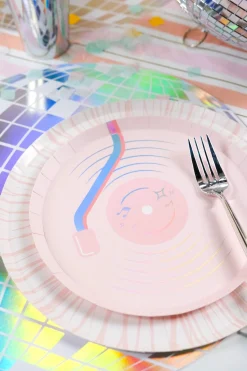 Pop Star Vinyl Record Dessert Plates 8ct