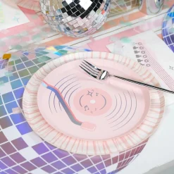 Pop Star Vinyl Record Dessert Plates 8ct