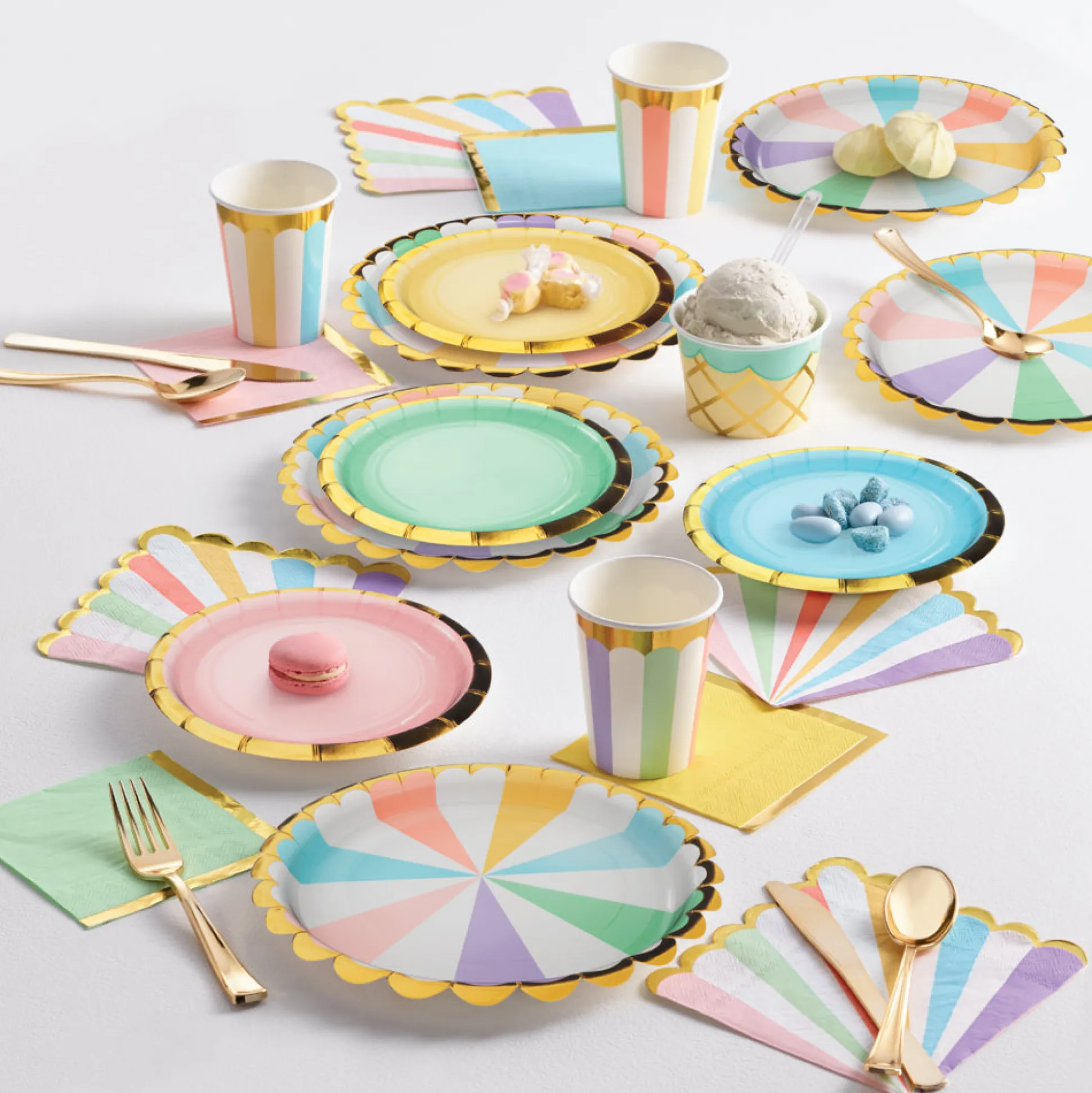 Pretty Pastel Dessert Plates 8ct