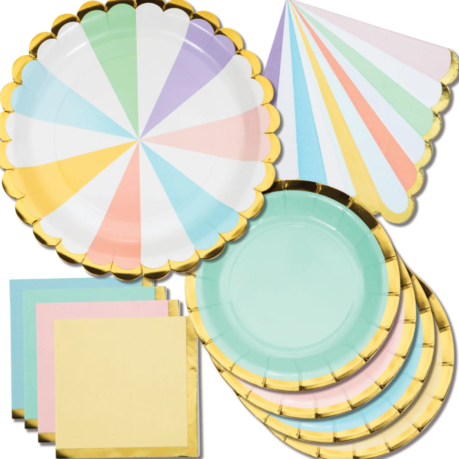 Pretty Pastel Dessert Plates 8ct
