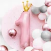 Princess Pink Foil Number 1 Balloon 35.5in