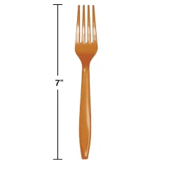 Pumpkin Spice Plastic Forks 24ct