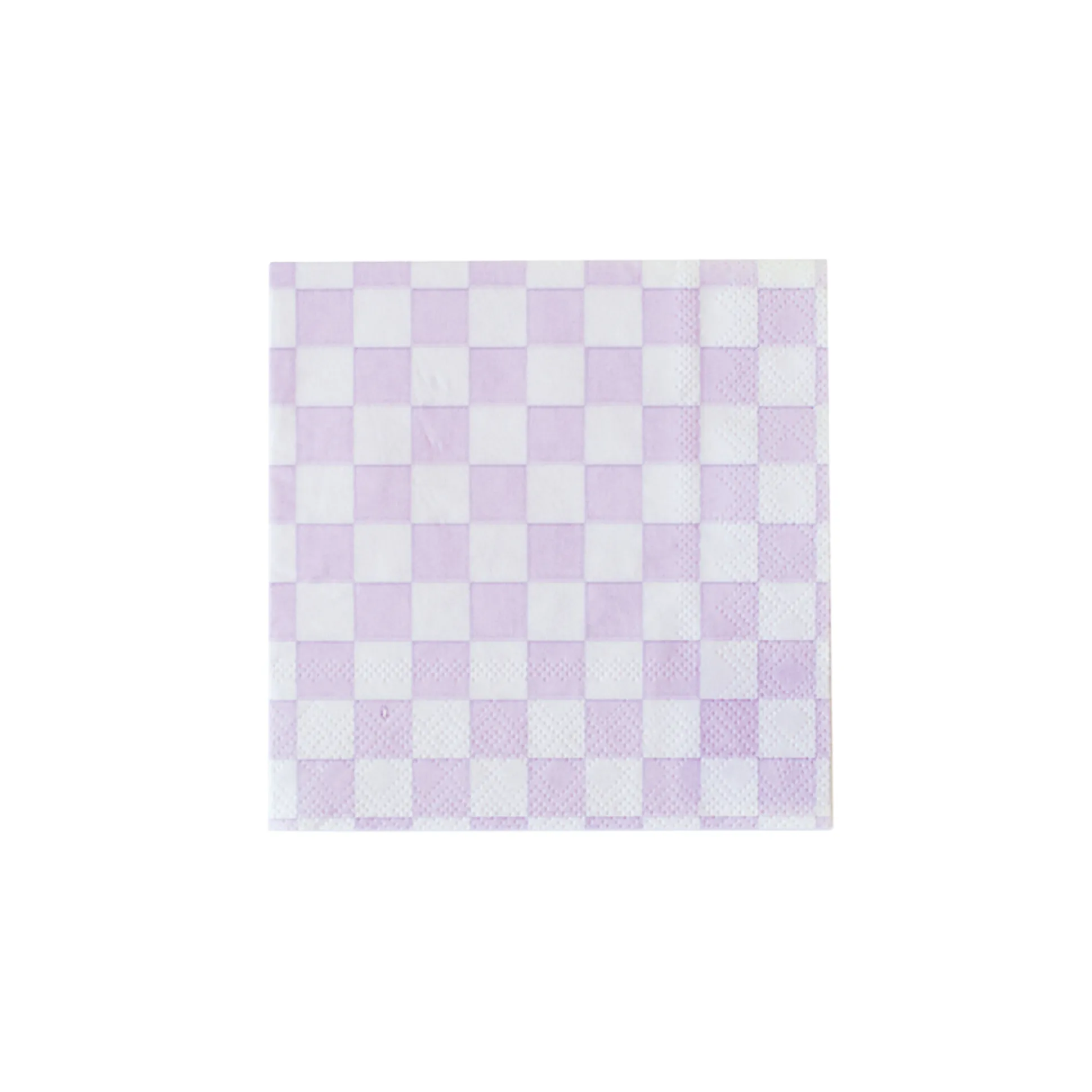 Purple Checkered Dessert Napkins 20ct