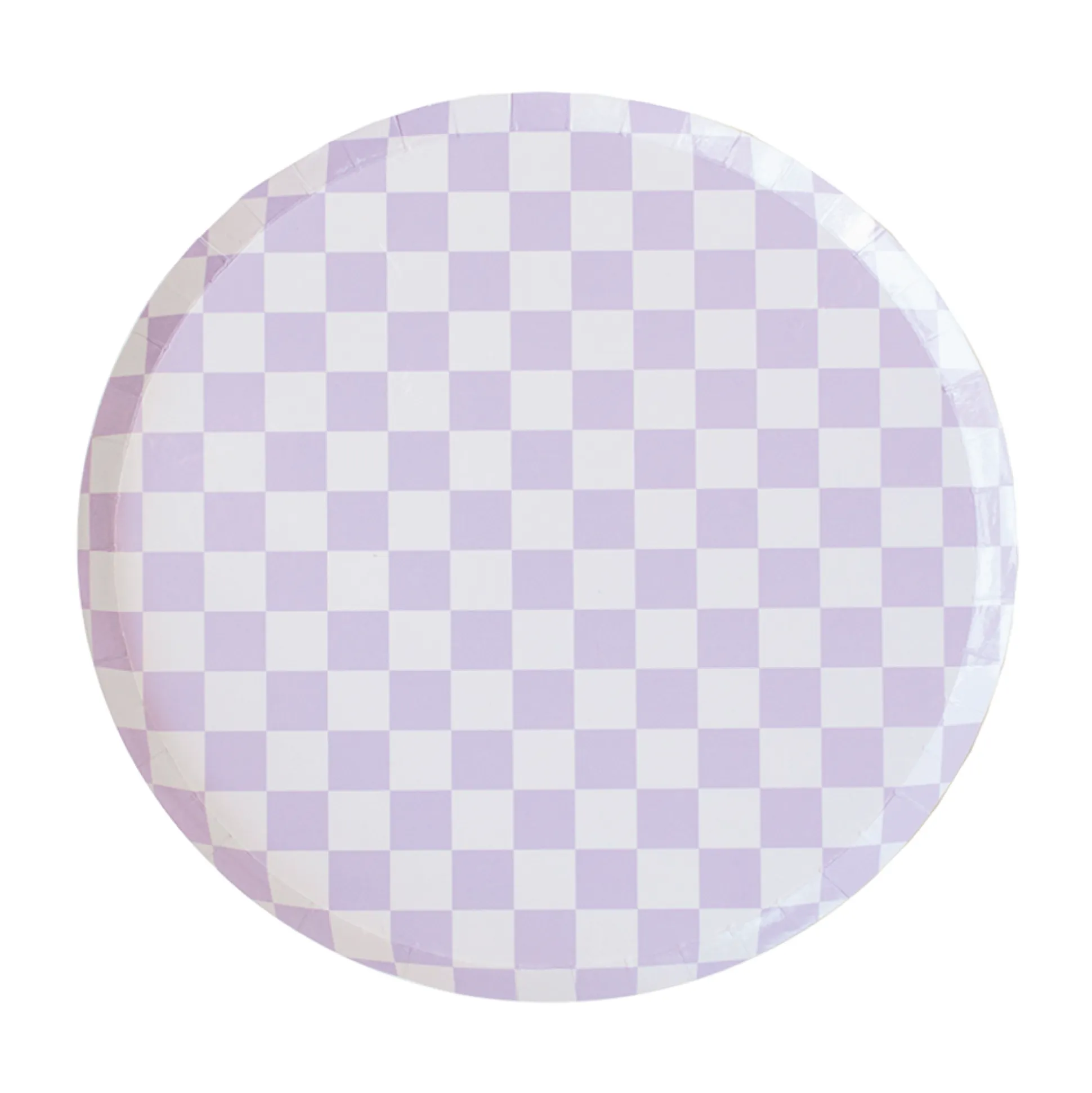 Purple Checkered Dessert Plates 8ct