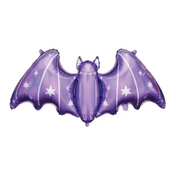 Purple Halloween Bat Balloon 47in