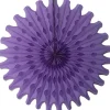 Purple Tissue Paper Fan 18in