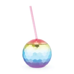 Rainbow Disco Ball Drink Tumbler