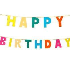 Rainbow Happy Birthday Garland 10ft