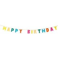 Rainbow Happy Birthday Garland 10ft