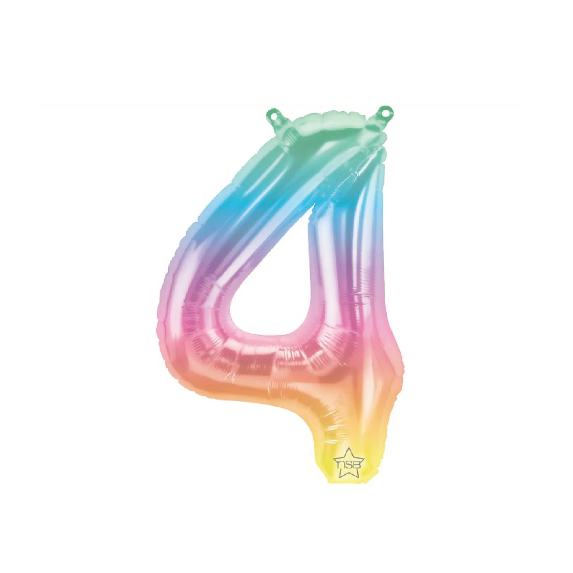 16" Rainbow Ombre Number Balloon 0-9