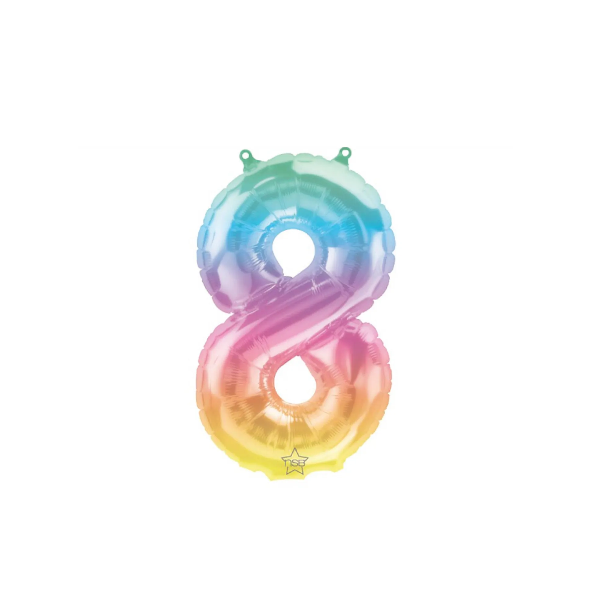 16" Rainbow Ombre Number Balloon 0-9