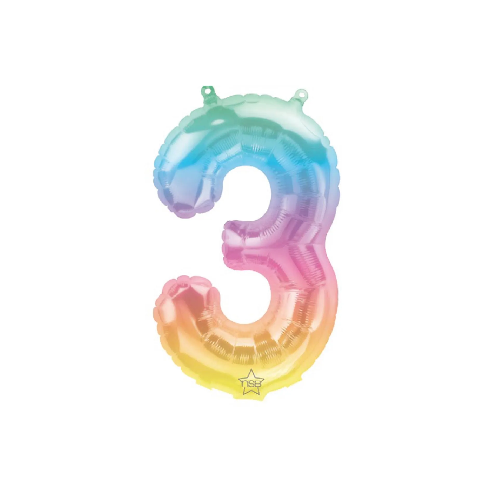 16" Rainbow Ombre Number Balloon 0-9