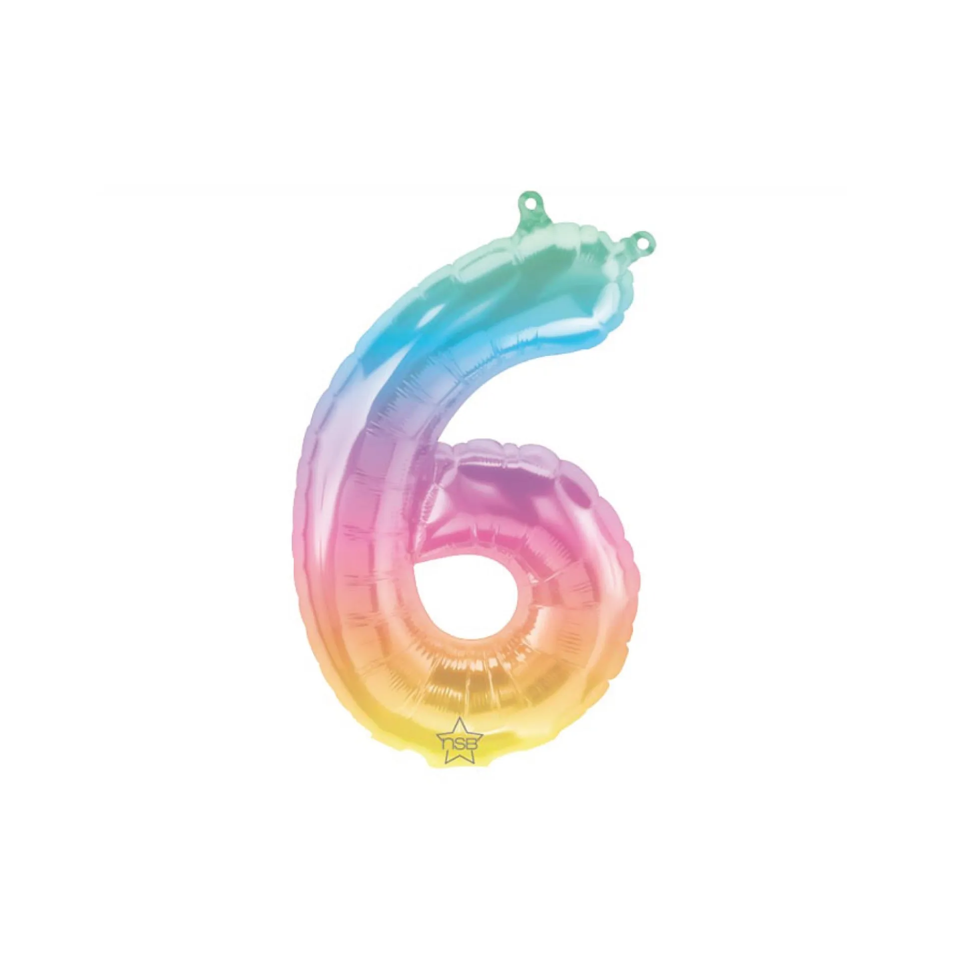 16" Rainbow Ombre Number Balloon 0-9