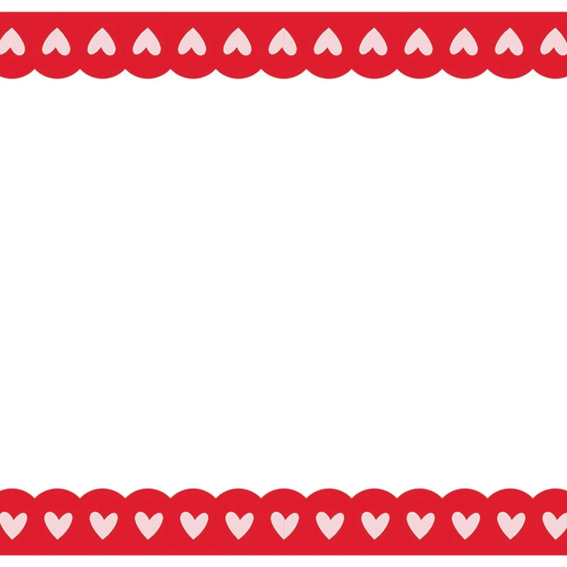 Red Heart Border Paper Table Runner 25ft