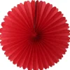 Red Tissue Paper Fan 13in