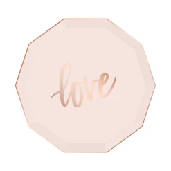 Rose Gold Love Dessert Plates
