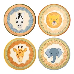 Safari Animal Faces Dessert Plates 8ct