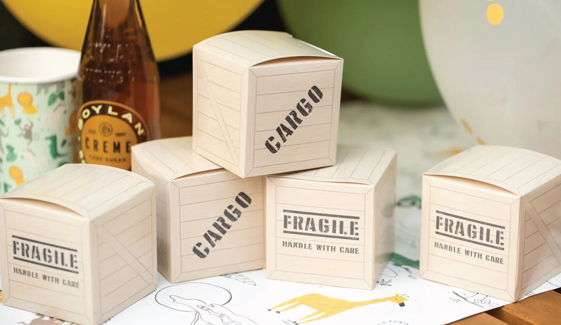 Safari Cargo Box Treat Boxes 8ct