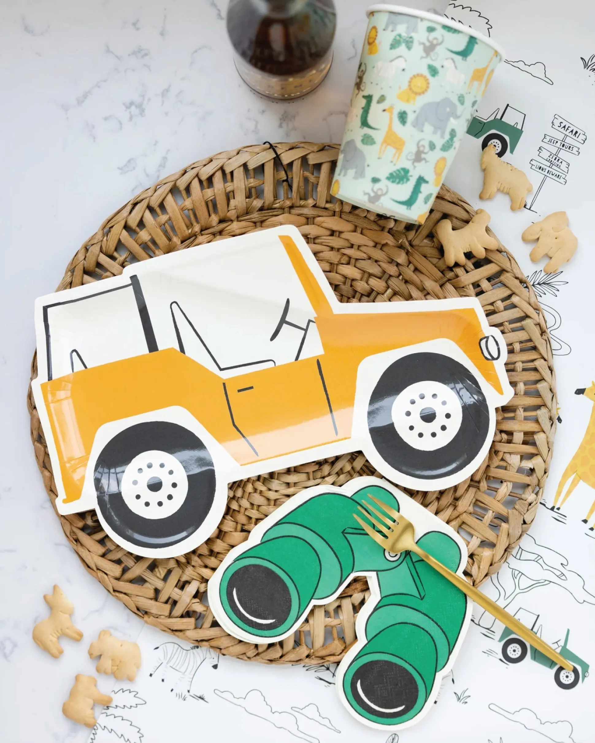 Safari Jeep Tour Paper Cups 8ct