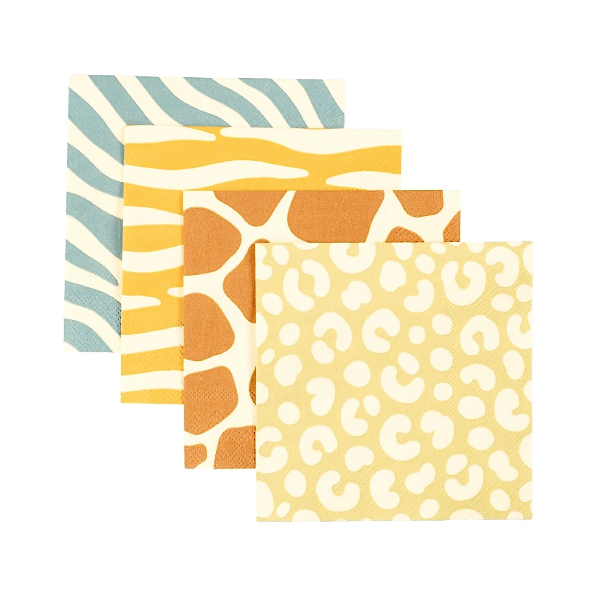 Safari Spots & Stripes Dessert Napkins 16ct