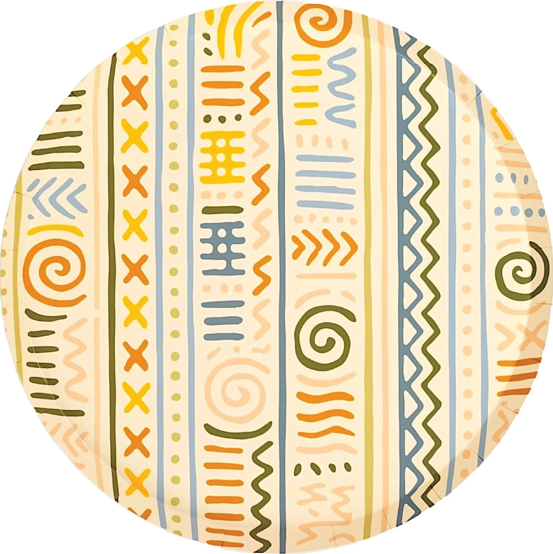 Safari Tribal Stripe Dinner Plates 8ct