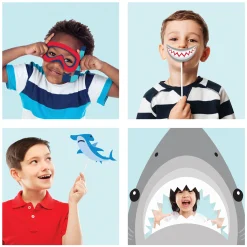 Shark Party Photo Booth Props 10ct
