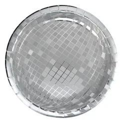 Silver Disco Ball Lunch Plates 8ct