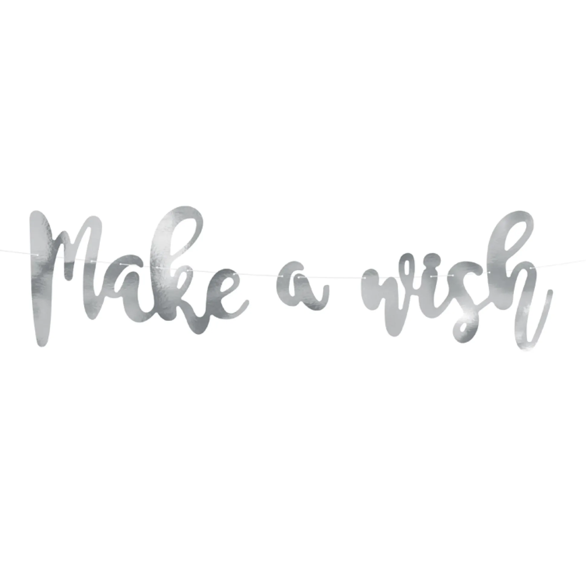 Silver Make A Wish Banner 2ft