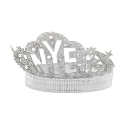 Silver NYE Crown Headband 6ct