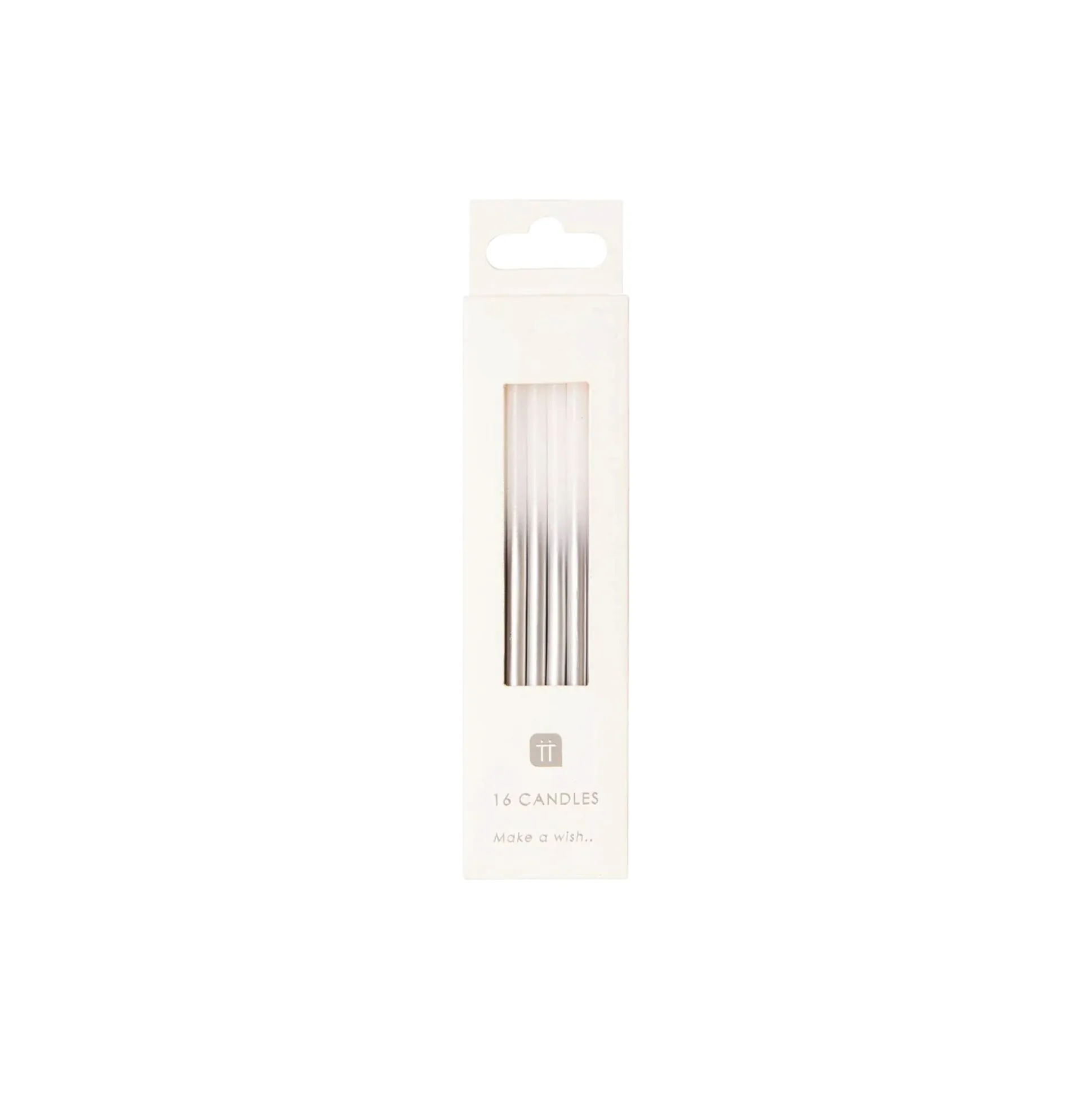 Silver Ombre Birthday Candles 16ct
