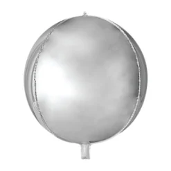 Silver Orbz Balloon 32in
