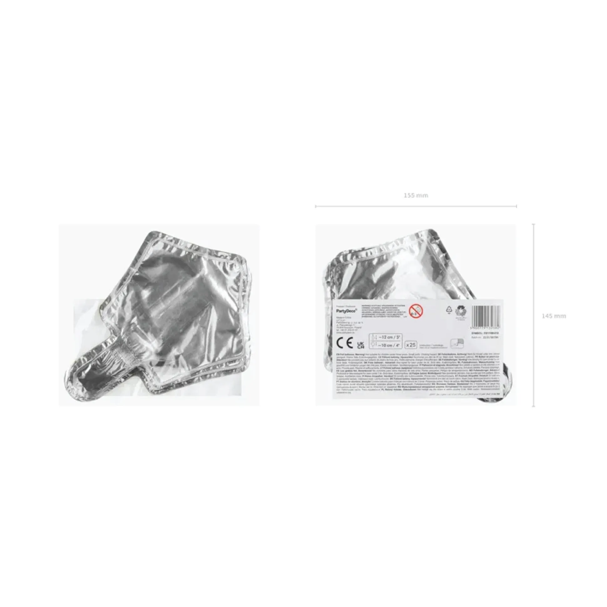 Silver Star 4in Balloons 25ct