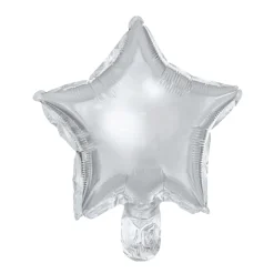 Silver Star 8in Balloons 25ct