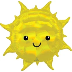 Smiling Iridescent Sun Balloon 27in