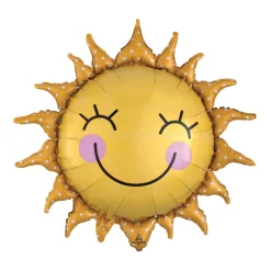 Smiling Spotted Sunshine Sun Balloon 29in