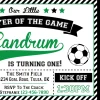 Soccer Ticket Birthday Party Invitation