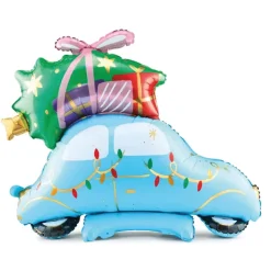 Standing Christmas Car Balloon 35in
