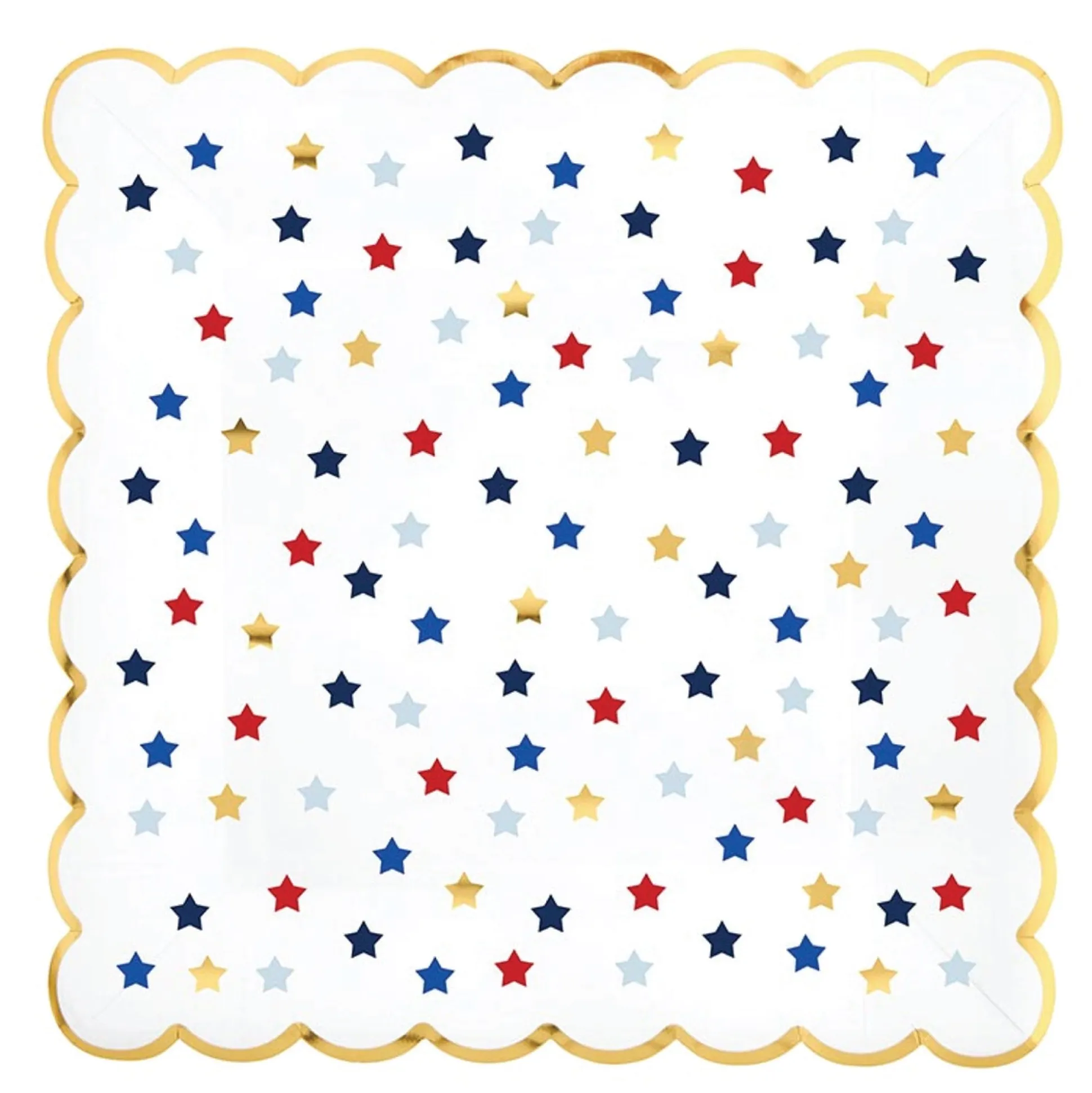 Stars & Stripes Square Lunch Plates 8ct
