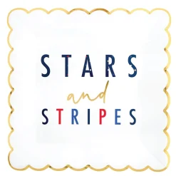 Stars & Stripes Square Lunch Plates 8ct