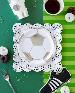 Striped Soccer Field Paper Table Runner 10ft