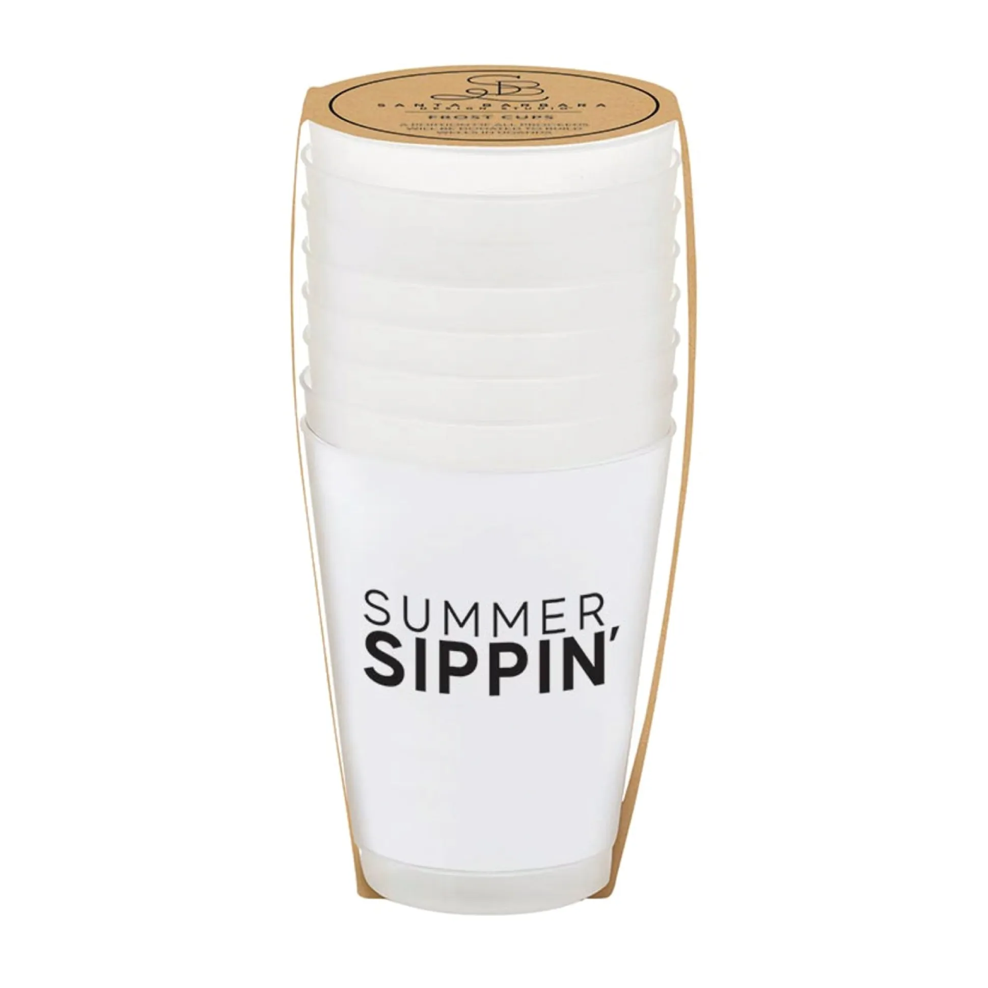 Summer Sippin' Frosted Plastic Cups 8ct