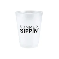 Summer Sippin' Frosted Plastic Cups 8ct