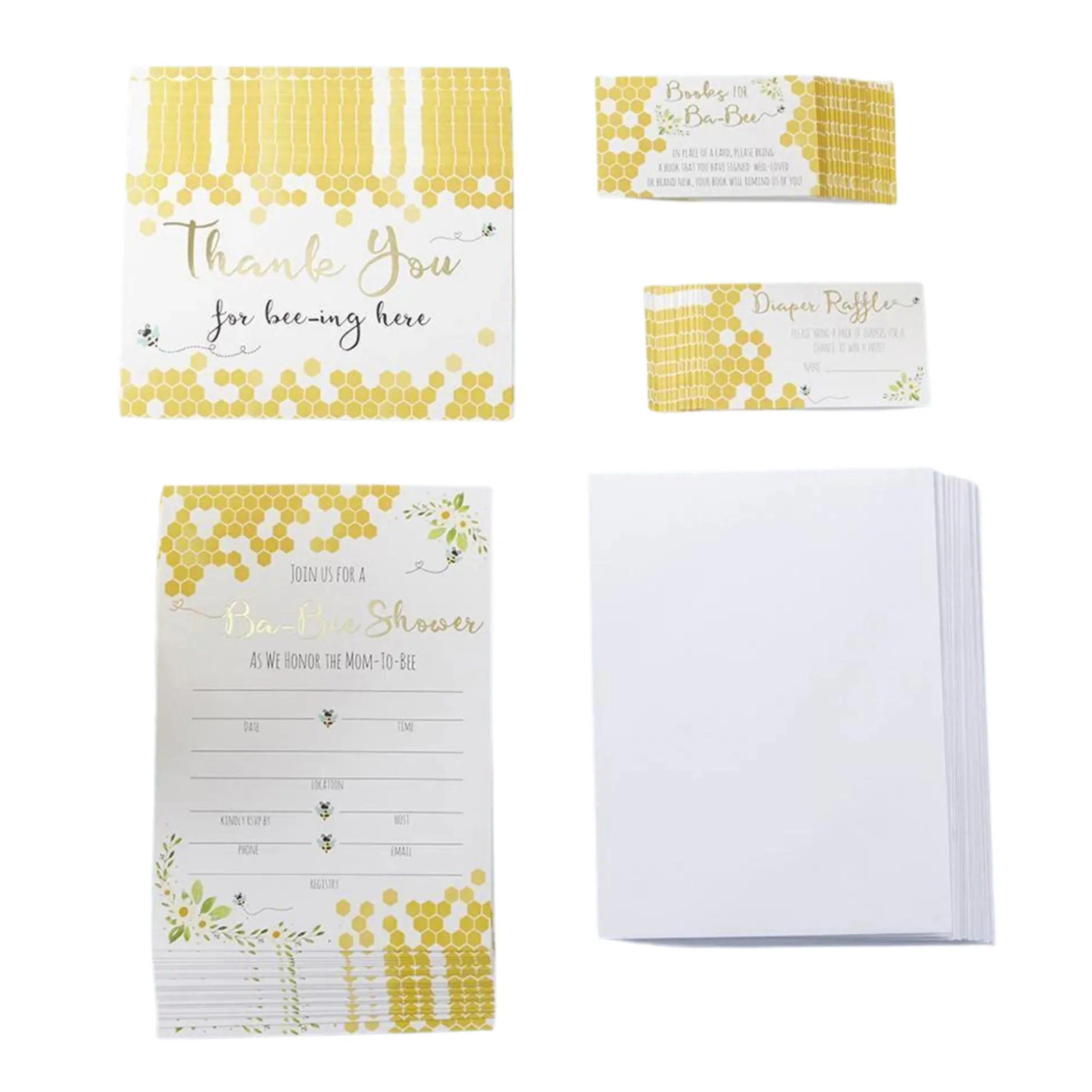 Sweet as Can Bee Invitations & Thank You Card Set 25ct