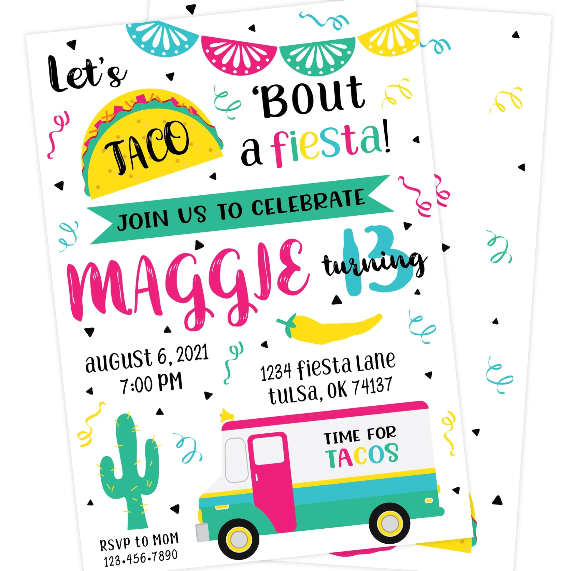 Taco Bout a Fiesta Birthday Invitation