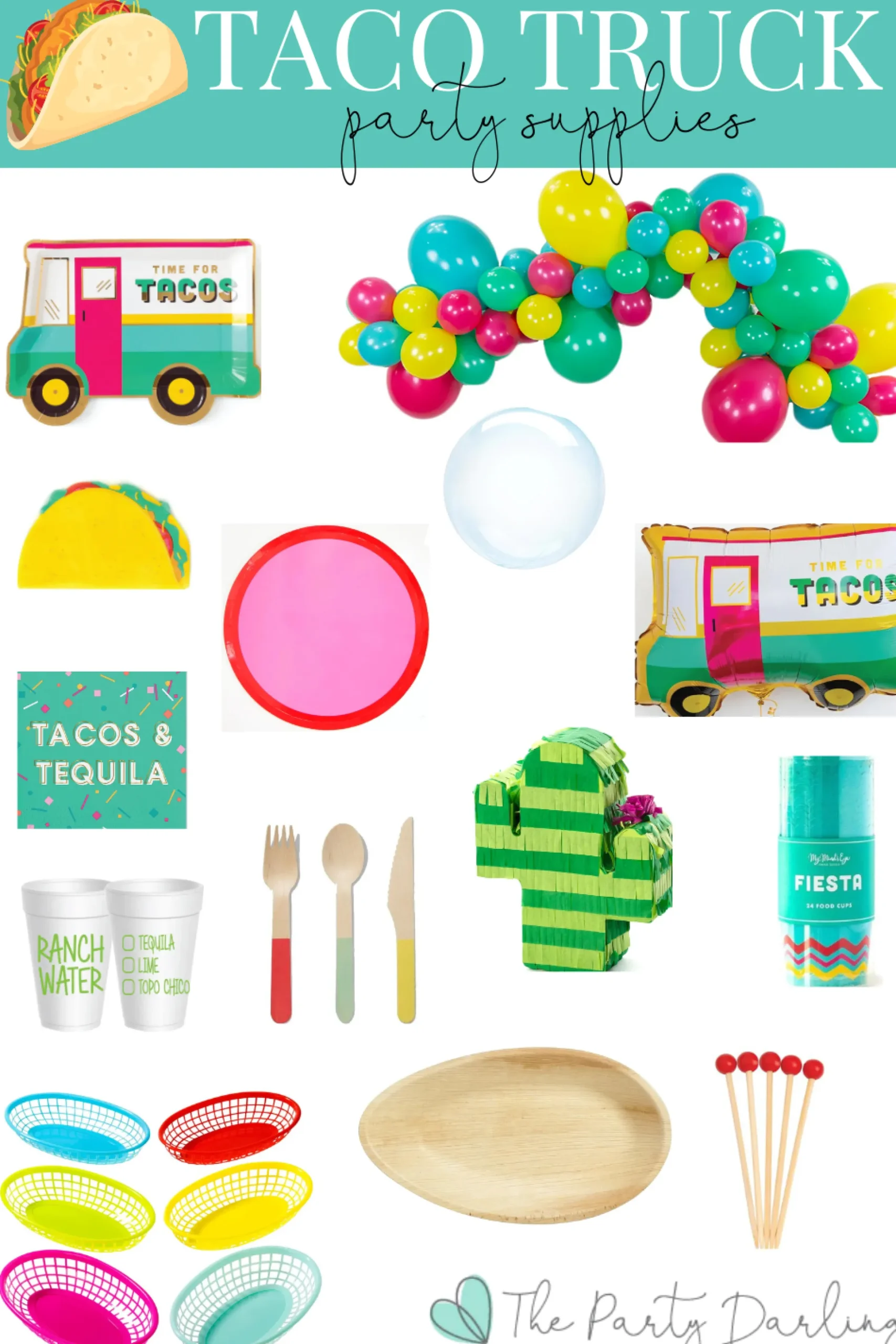 Taco Bout a Party Balloon Garland Kit 6ft