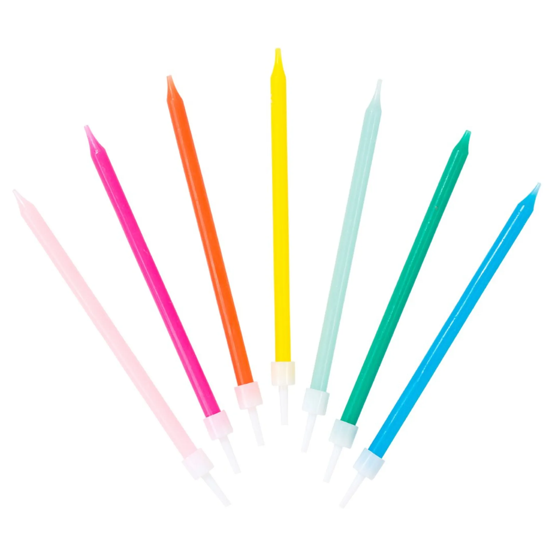 Tall Rainbow Birthday Candles 16ct