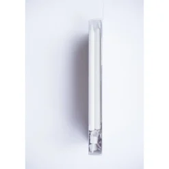 Tall White Glitter Candle Set 16ct