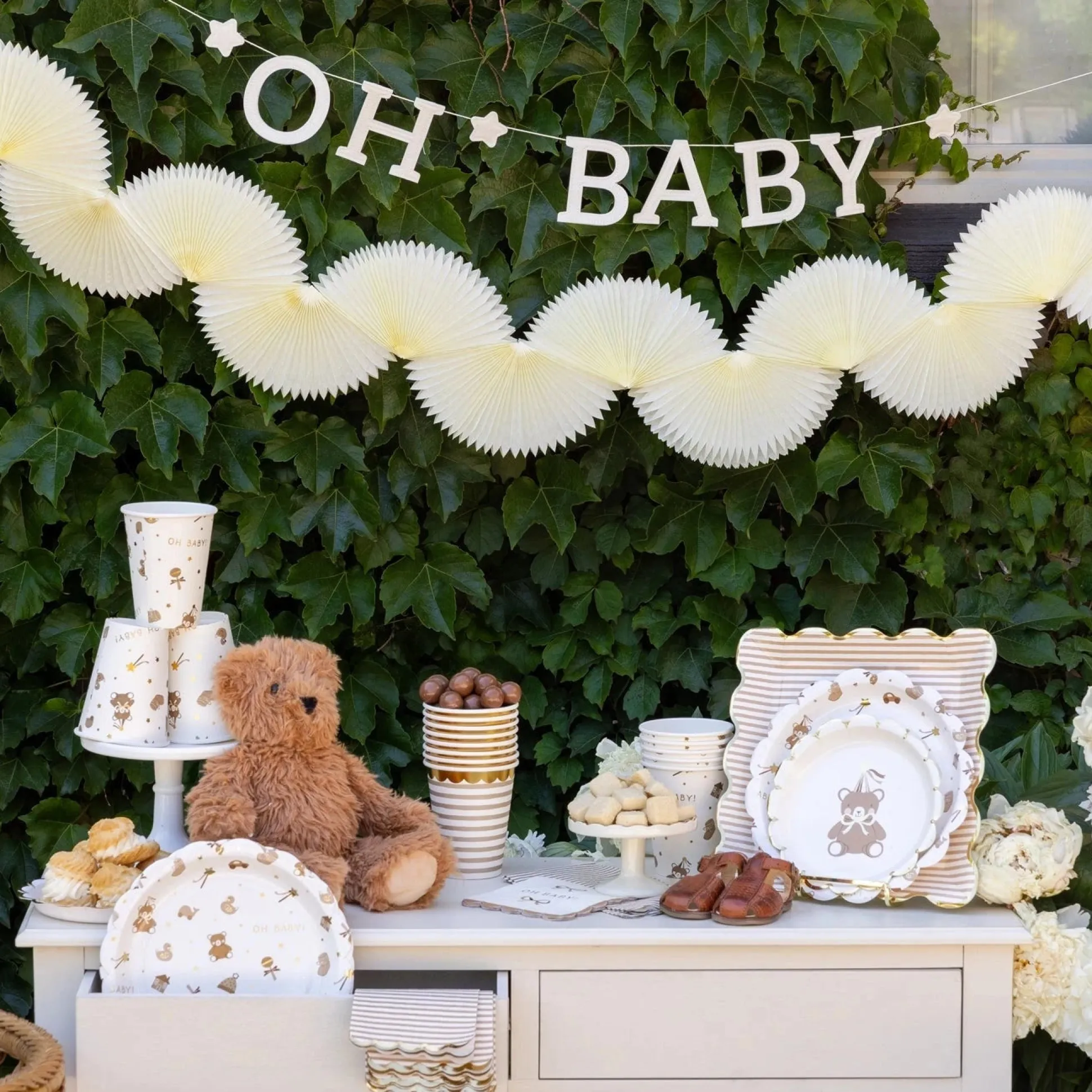 Teddy Bear Baby Shower Cups 8ct