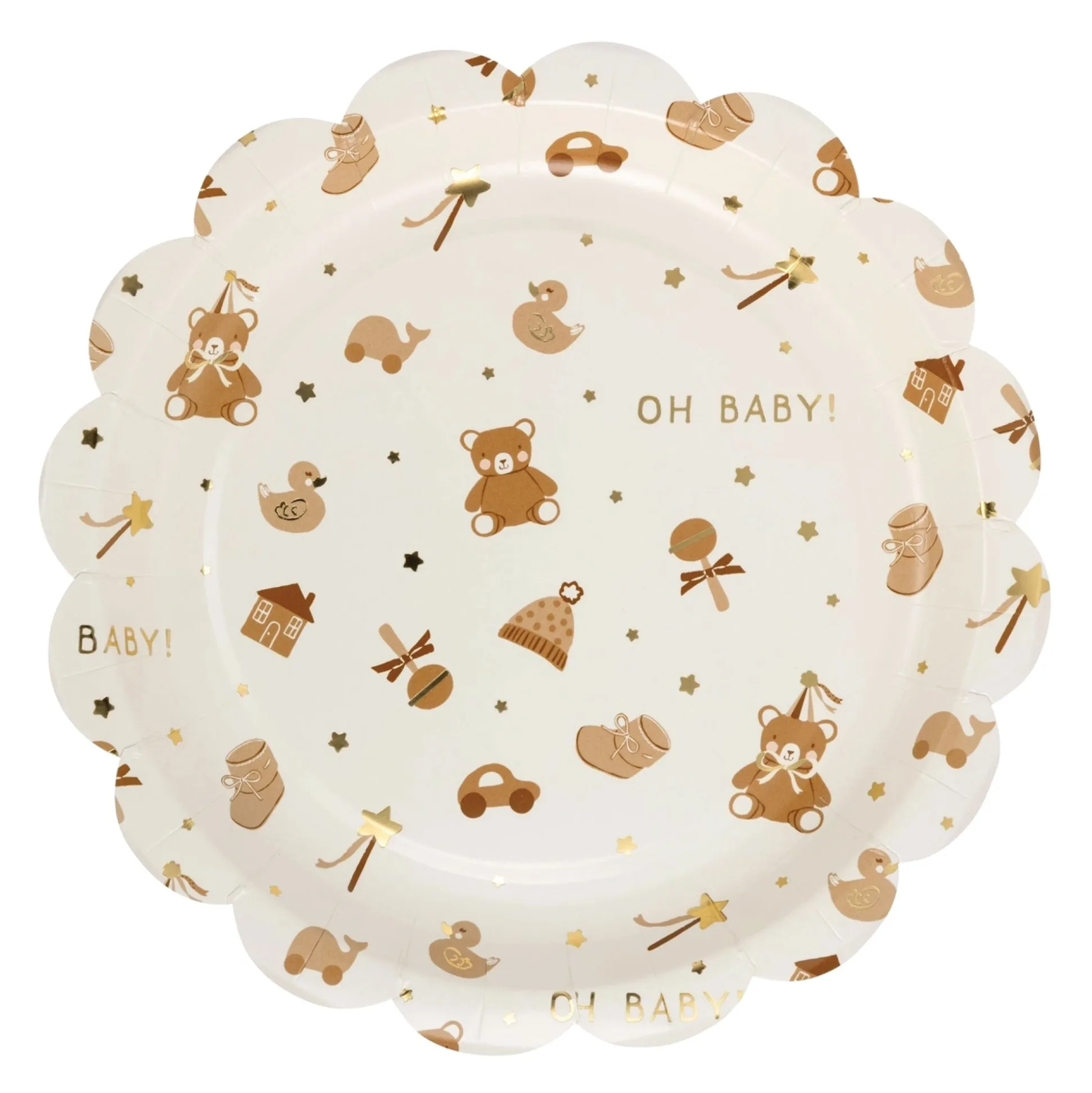 Teddy Bear Baby Shower Lunch Plates 8ct