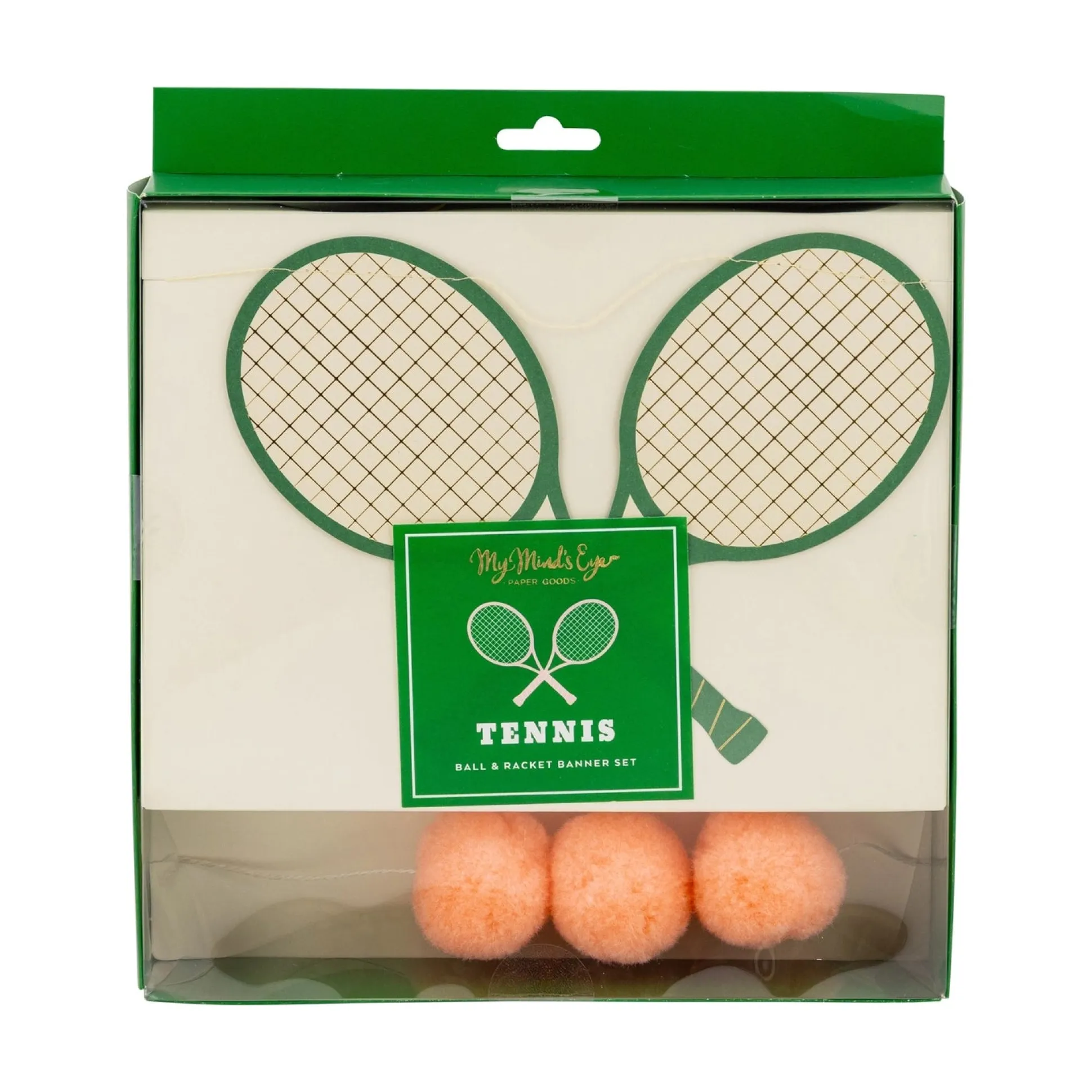Tennis Ball & Racket Banner Set 2ct